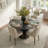 4 - Person Dining Table Sets With Round Table & 4 Upholstered Side Chairs-1268523409