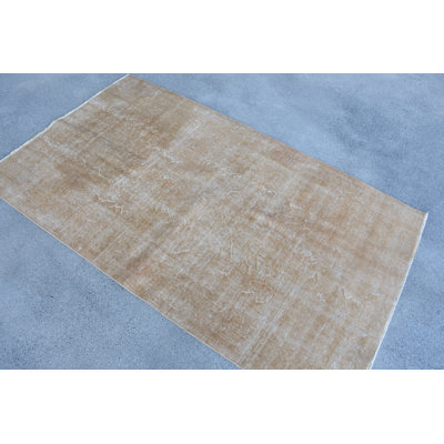 Modern Beige Wool Patchwork Accent Rug, 43.7x76.4 Inch Rug