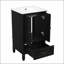 Meuble-lavabo moderne de 20 pouces avec lavabo, armoire à deux portes, butoir de porte magnétique et patins réglables