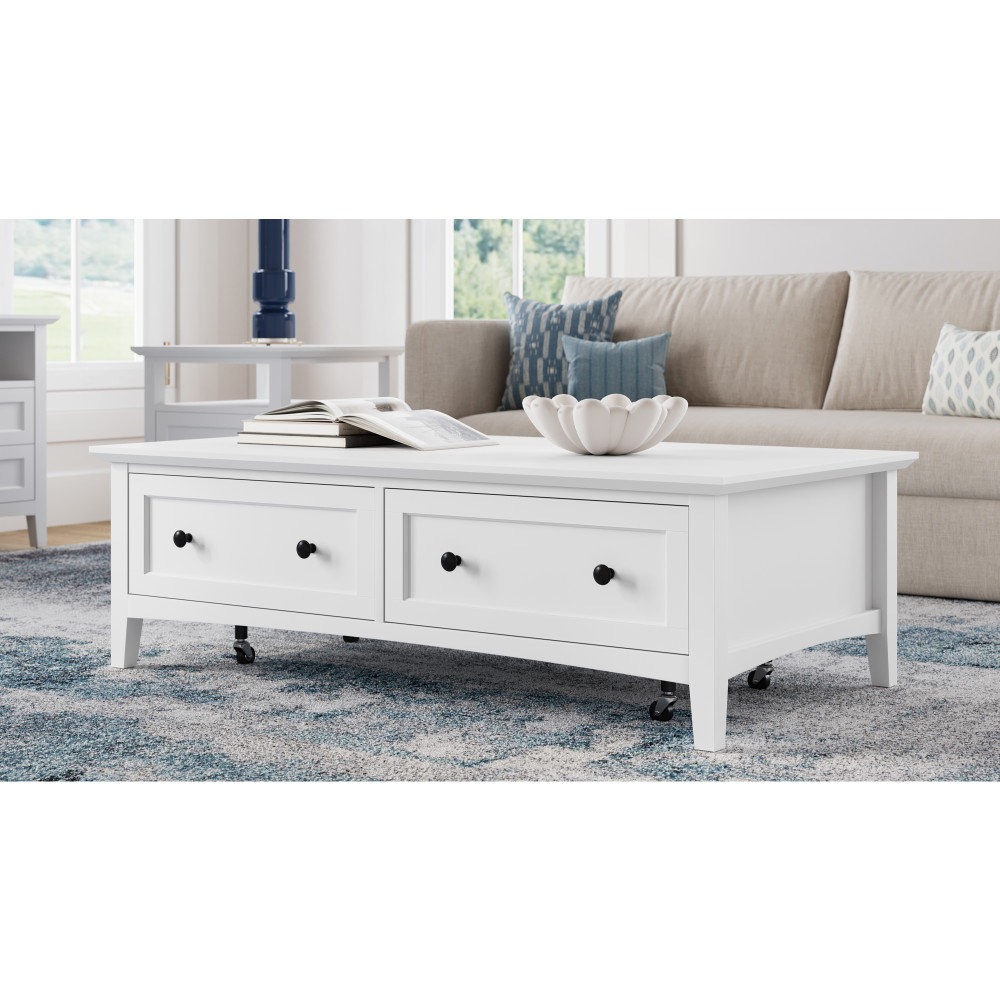Renee Rectangle Coffee Table, White