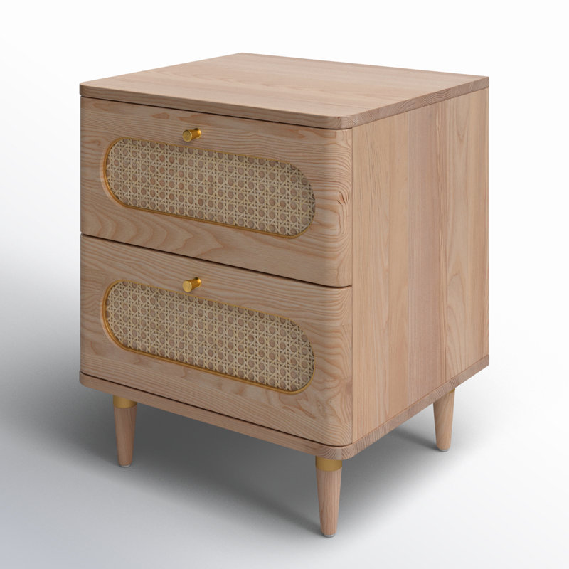 Cordeja 2 - Drawer Solid Wood Nightstand in Brown