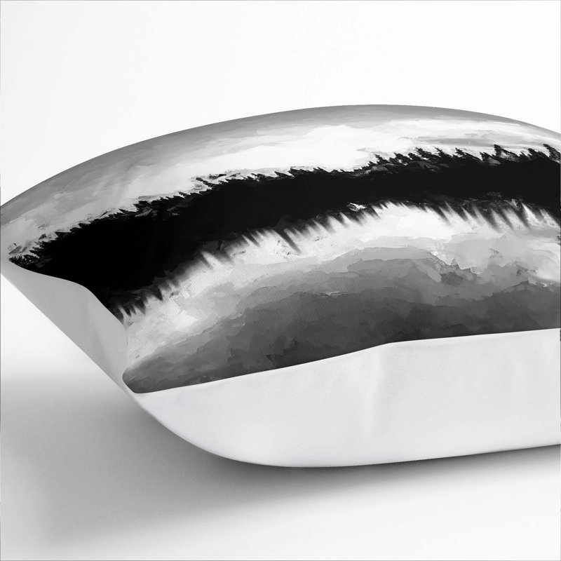 Abstract Square Throw Cushion, White, 55cm H x 55cm W x 20cm D