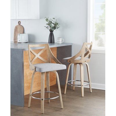 Lakyia Swivel Upholstered Counter Stool