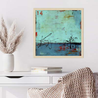 «Blue Bay Marina II» par Mauro, reproduction d'art encadrée sur bois