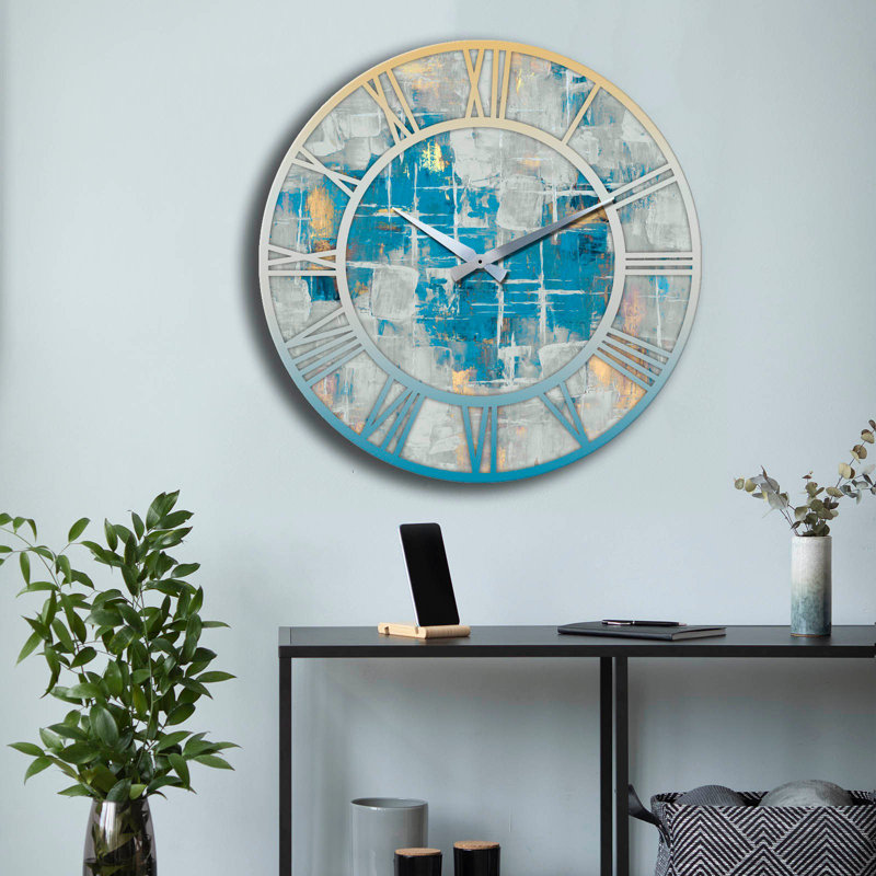Horloge murale élégante Elegant, 19,7 pouces de diamètre | 100% panneau de fibres à densité moyenne, épaisseur: 0,2 pouce | Design minimaliste élégant pour la décoration de la maison et du bureau | Parfait pour le salon, la chambre à coucher et la cuisine