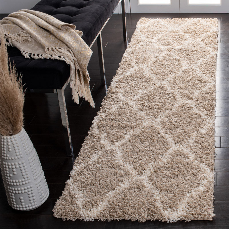 Alonnah Shag Performance Geometric Rug, Runner 2'3" x 16'