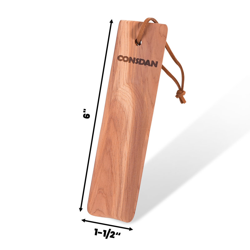 Corne à chaussures, bois de cèdre massif, corne à chaussures de voyage pour hommes, femmes et personnes âgées CONDAN