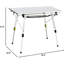 Table de camping pique-nique extérieure pliante portable avec couche de treillis en aluminium à hauteur réglable