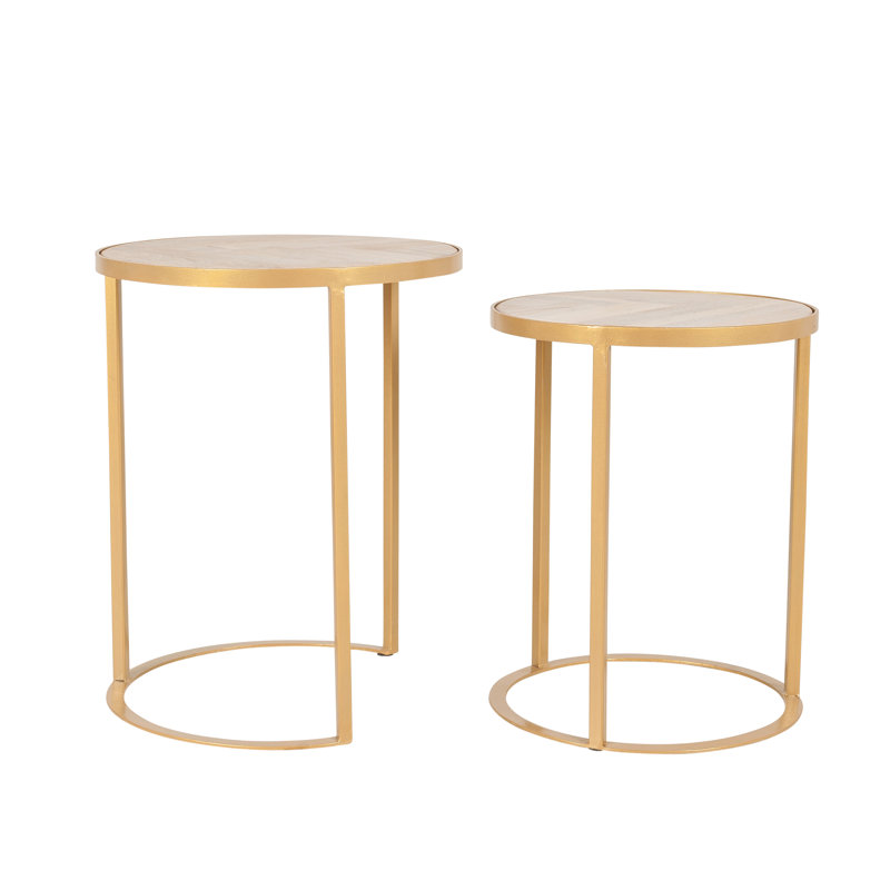 Ensemble de tables de bout Akio, Or