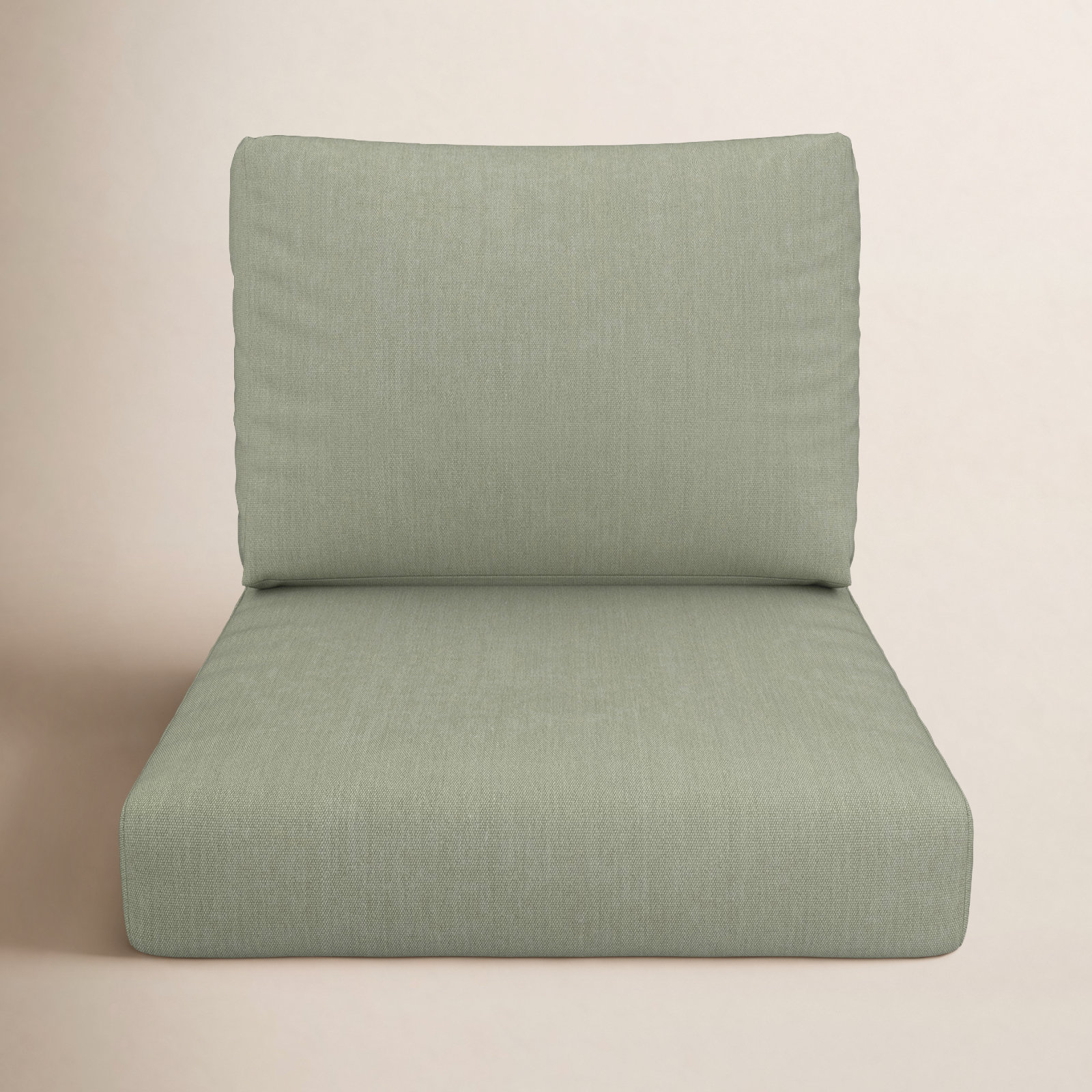 Amala Sunbrella® Seat and Back Cushion, Sunbrella® Canvas Seasalt, 25" W x 25.5" D
