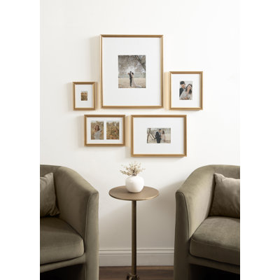 Five-Piece Matted Picture Frame Set