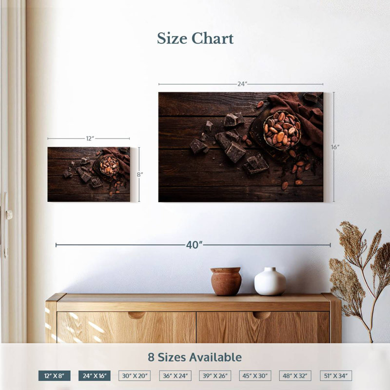 Yarlin Chocolate And Cocoa Beans, 16" H x 24" W