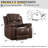 Ilkeston 37" Wide Modern Vegan Leather Manual Recliner Chair with Built-in Cup Holder-112684914