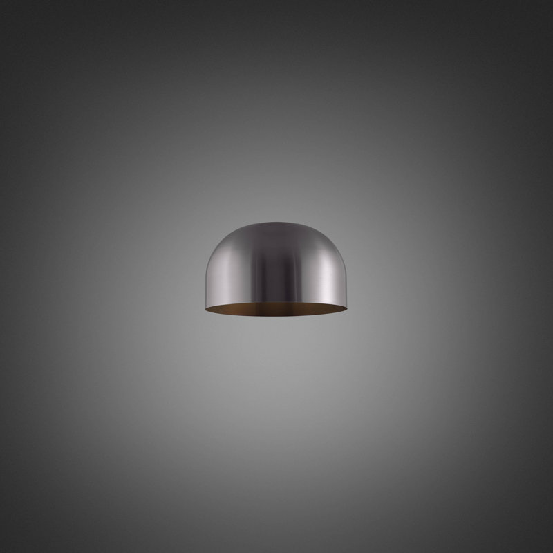 Metal Dome Pendant Shade, 8.07" H x 13.39" W x 13.39" D, Gun Metal