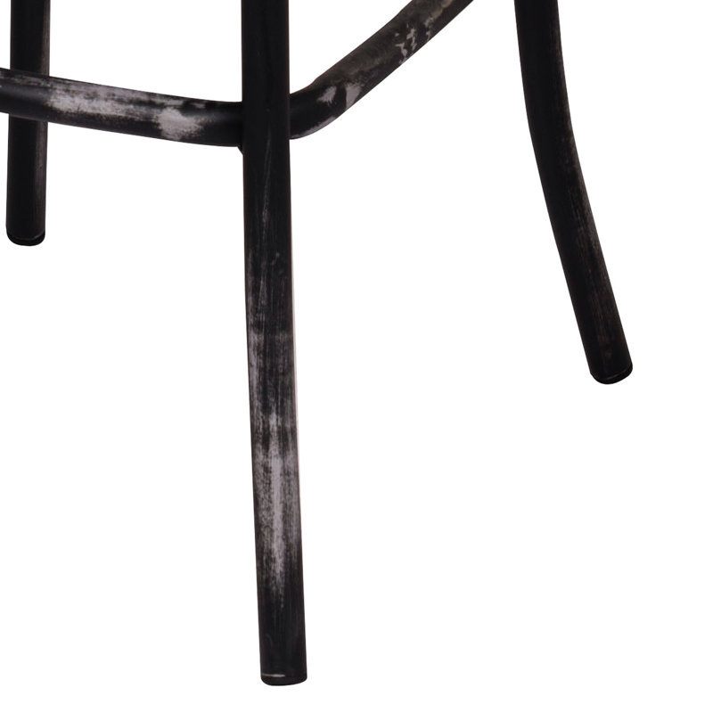 Tabouret de bar en métal et en bois à dossier croisé - crée un point focal élégant dans votre chambre