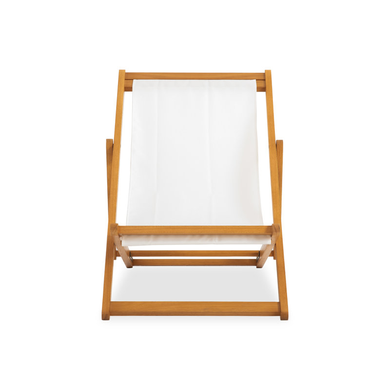 Chaise longue pliante en bois massif