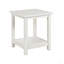 Table de bout en bois avec tablette, blanc vieilli-923243229