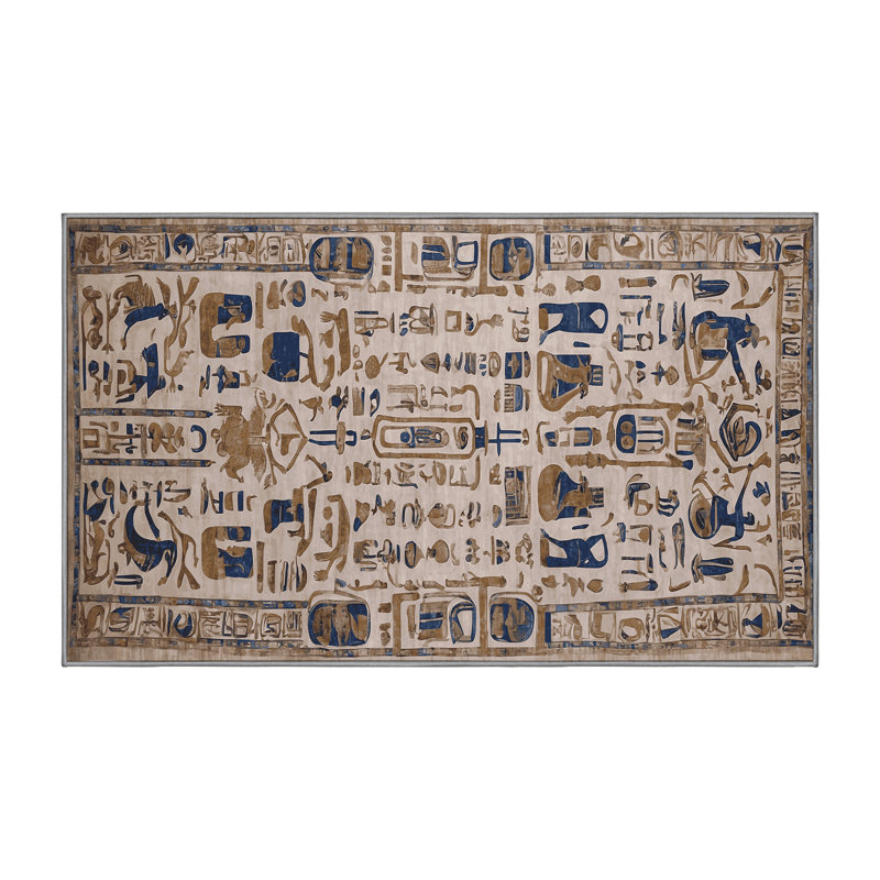 Tapis gris lavable à la machine, Rectangle 4 pi x 6 pi