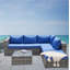 Ensemble de conversation modulaire avec coussins Salkeld