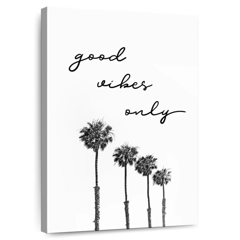 Harnek Palm Trees Good Vibes Only, H 39 po x l 26 po