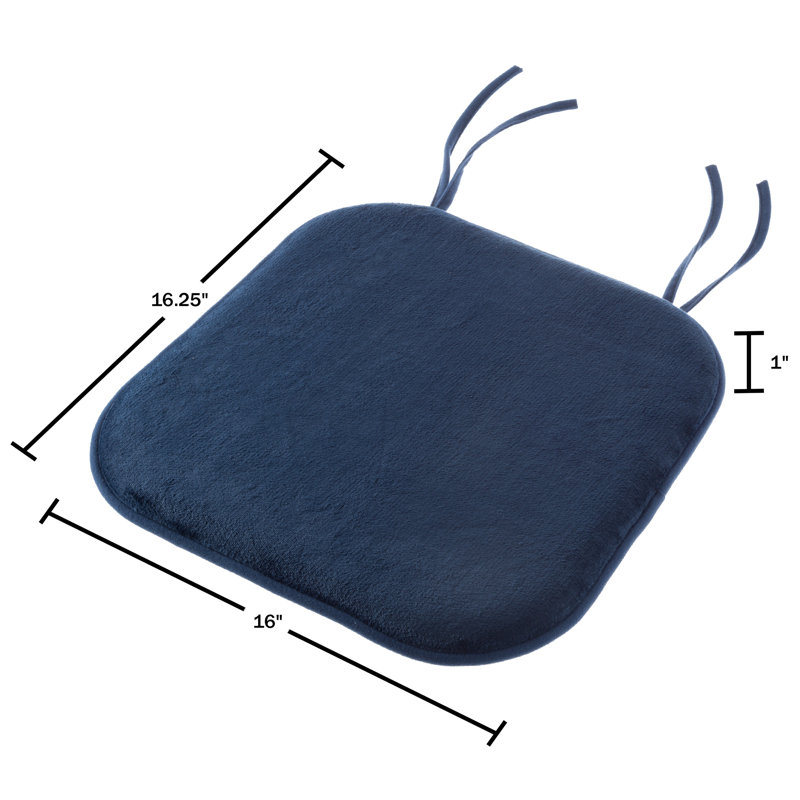 Outdoor 1'' Dining Chair Seat Cushion, Navy