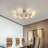 8-light Bubble Chandelier Lighting Brass Chandelier 35 Inch Modern Chandelier