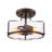 2-Light Seeded Glass Semi-Flush Mount