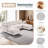Modern Corduroy Modular Section Sofa, U-Shaped Convertible L-Shaped Sofa Set With Pillow, Oversized Sectional Sofa With Footstool-1852844506