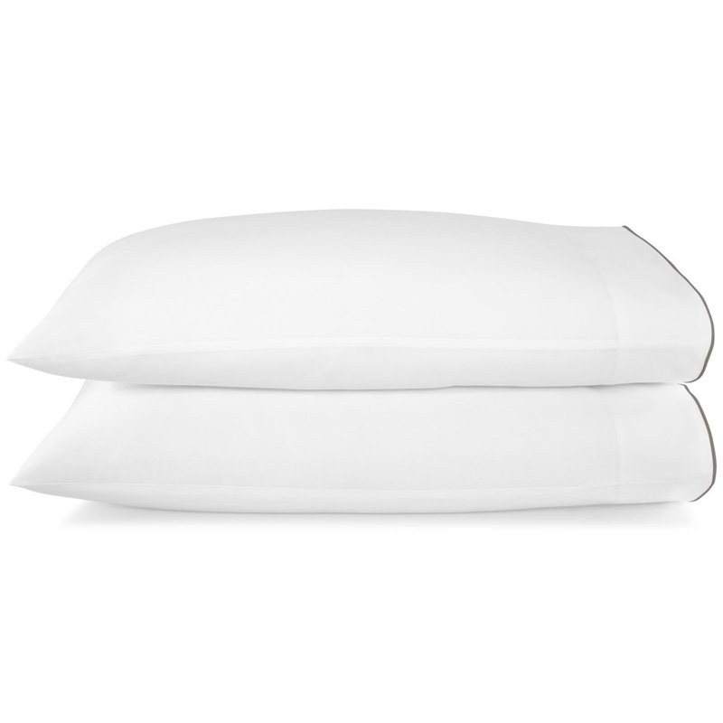 Melody 420 Thread Count Egyptian-Quality Cotton Sateen Pillowcase, White, King