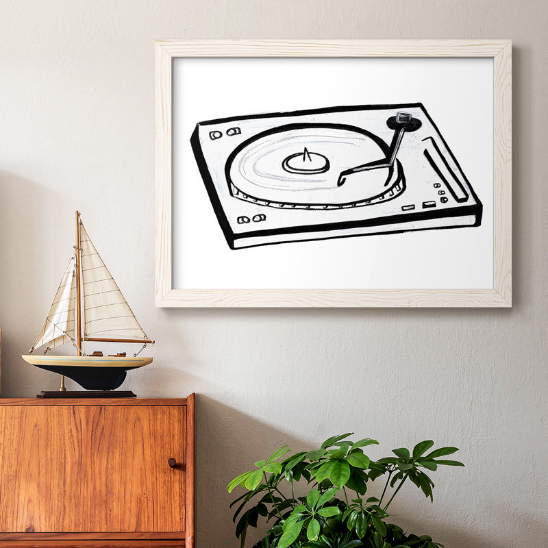 Croquis de vinyle, impression sur toile encadrée, Blanc, H 28 po x l 42 po x P 1,5 po