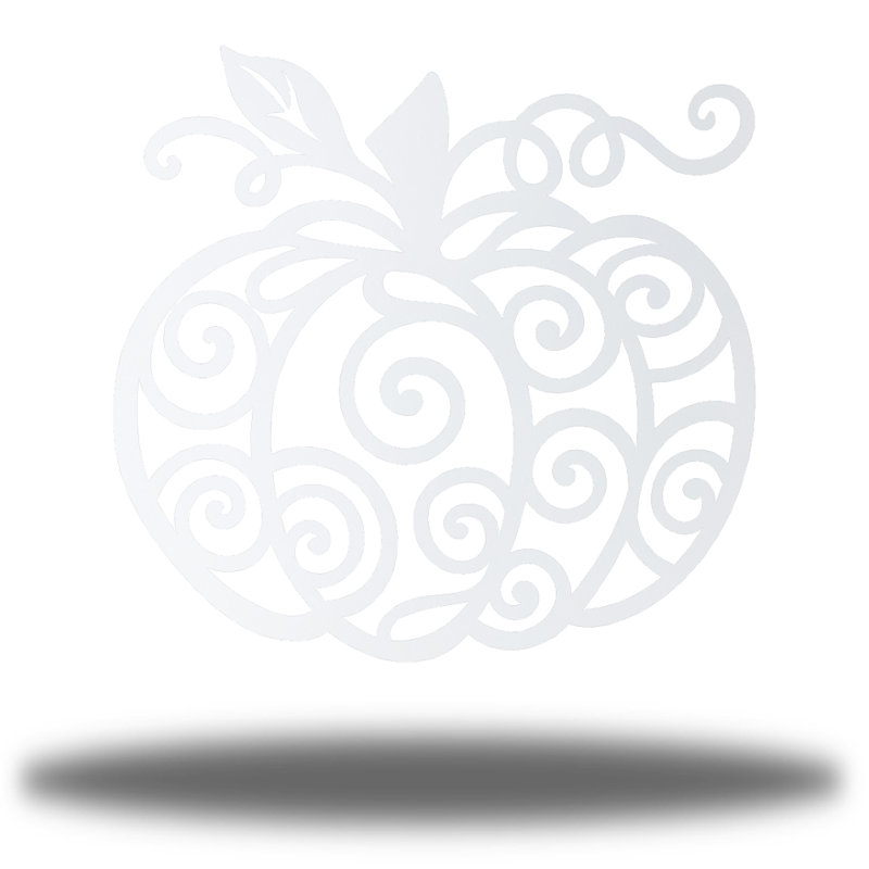 Décoration tourbillon citrouille, Blanc, H 18 po x l 18 po x P 0,01 po