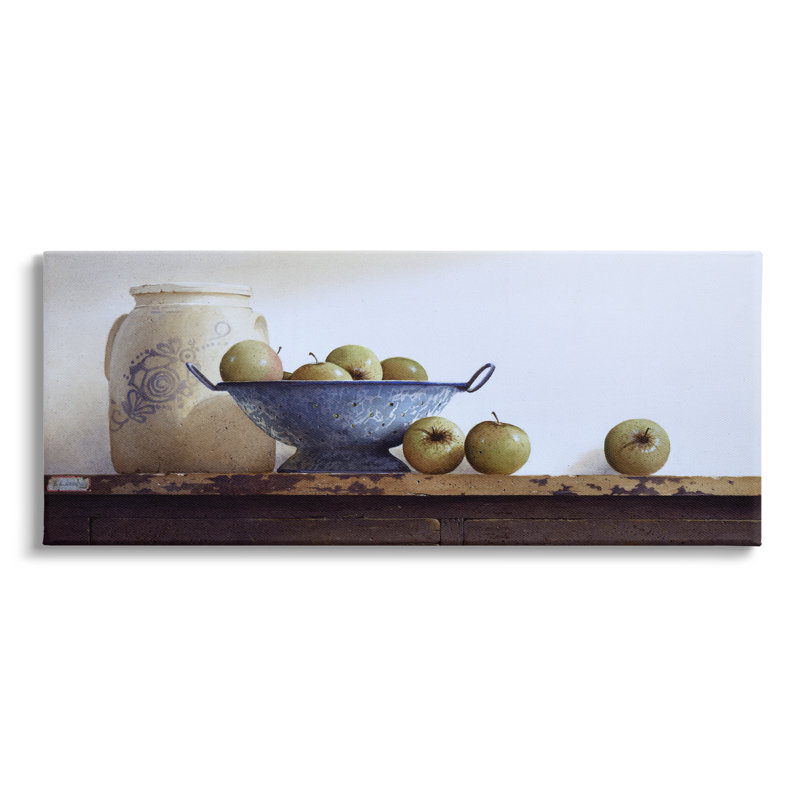 «Country Fruit Still Life On Canvas» par Ray Hendershot, reproduction, H 13 po x l 30 po x P 1,5 po