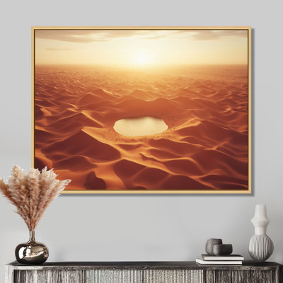 Vue du désert du Sahara sur la planète Mars - désert, art mural