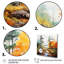 Jaune et orange, rivière d'automne, tranquillité I - rivière, art mural-558940810-558940816