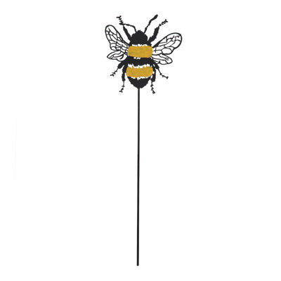 Piquet en métal pour abeilles, noir, terre, extérieur, printemps, jardin