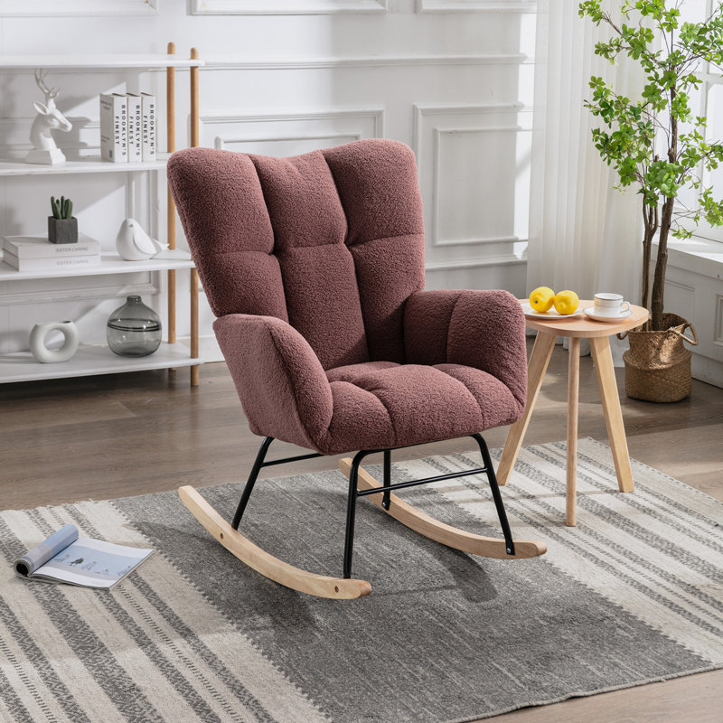 Chaise berçante Johileny, Rouge