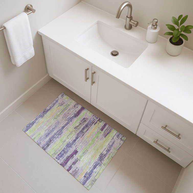 Premium Machine Washable Slesnick AMF1665 Stripes Rug