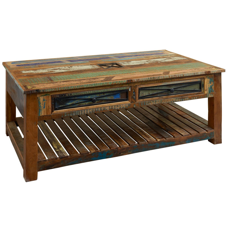 Nature Of Spirit Solid Wood Solid Wood Coffee Table with Storage