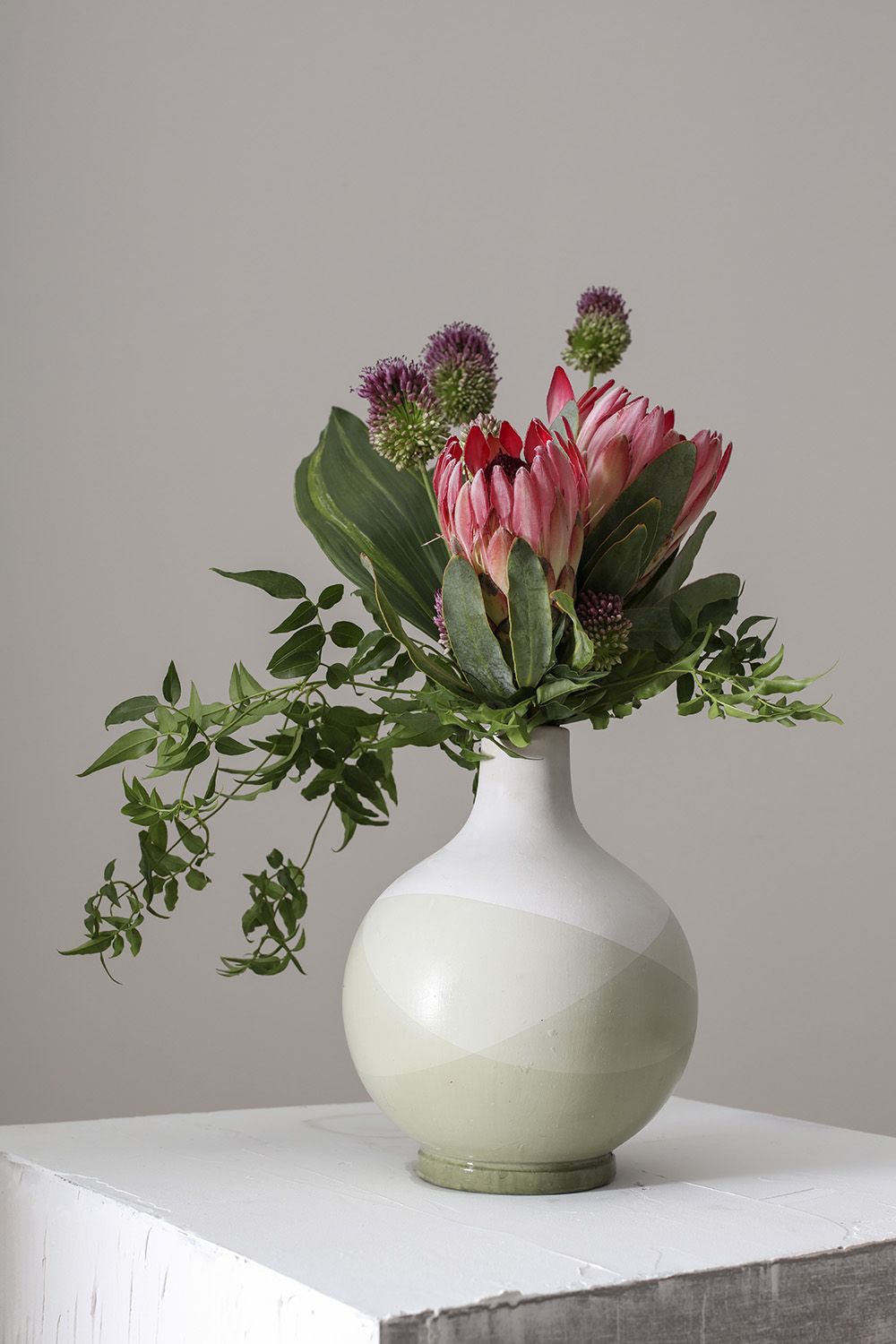 Ciri Handmade Ceramic Table Vase, 9" H x 7.25" W x 7.25" D