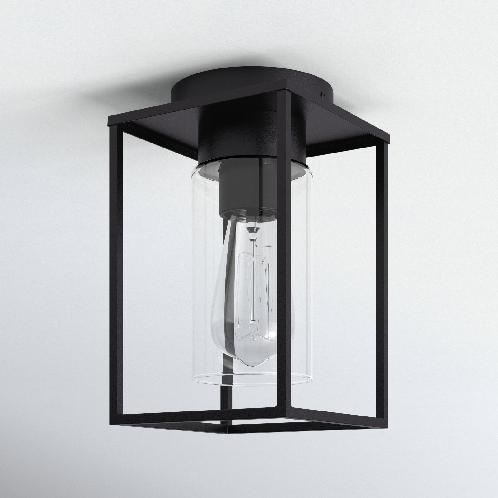 Jordana Outdoor Flush Mount, Black