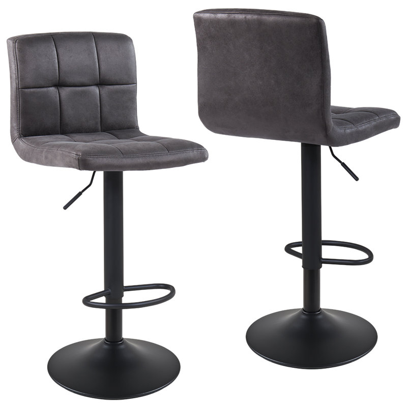 Tabouret de bar Amjed, Gris foncé