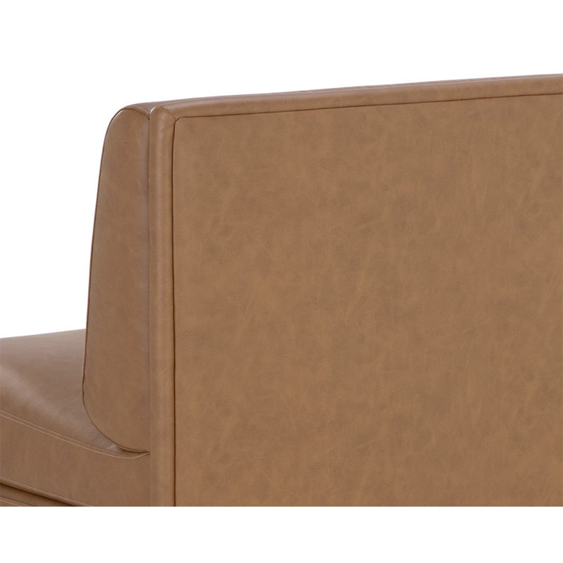 Radcliff Upholstered Dining Bench, Milliken Cognac