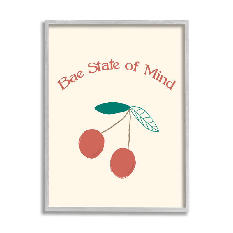 Bae State of Mind - rouge audacieux, H 30 po x l 24 po, Estampe numérique Farmhouse