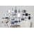 Corisande Metal Geometric Black Wall Decor with Square Mirrored Accents