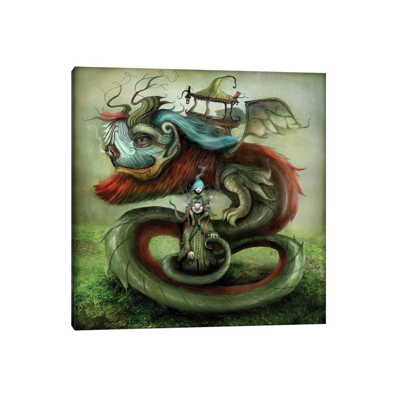 Angus Tinker And Aurora by Alexander Jansson - Wrapped Canvas Print, 93.98 cm H x 93.98 cm W x 1.91 cm D