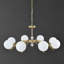 Lustre sphérique moderne en verre 8 lumières Murtie