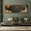 «Moody Yellow Crescent Moon Night Clouds Home Decor Extra Large», reproduction d'art sur toile encadrée-107118218-111665913