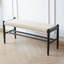 Banc en bois massif avec rangement pour chaussures Everill-351871838-394929898