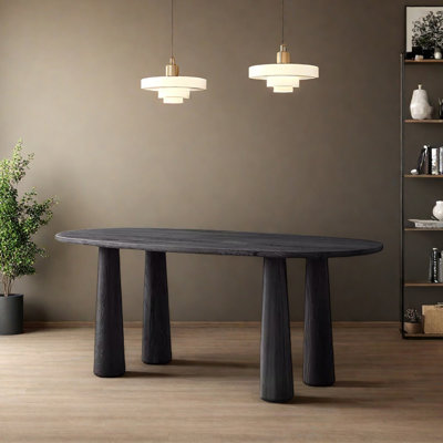 Oval Durable Ash Wood Multi-functional Table