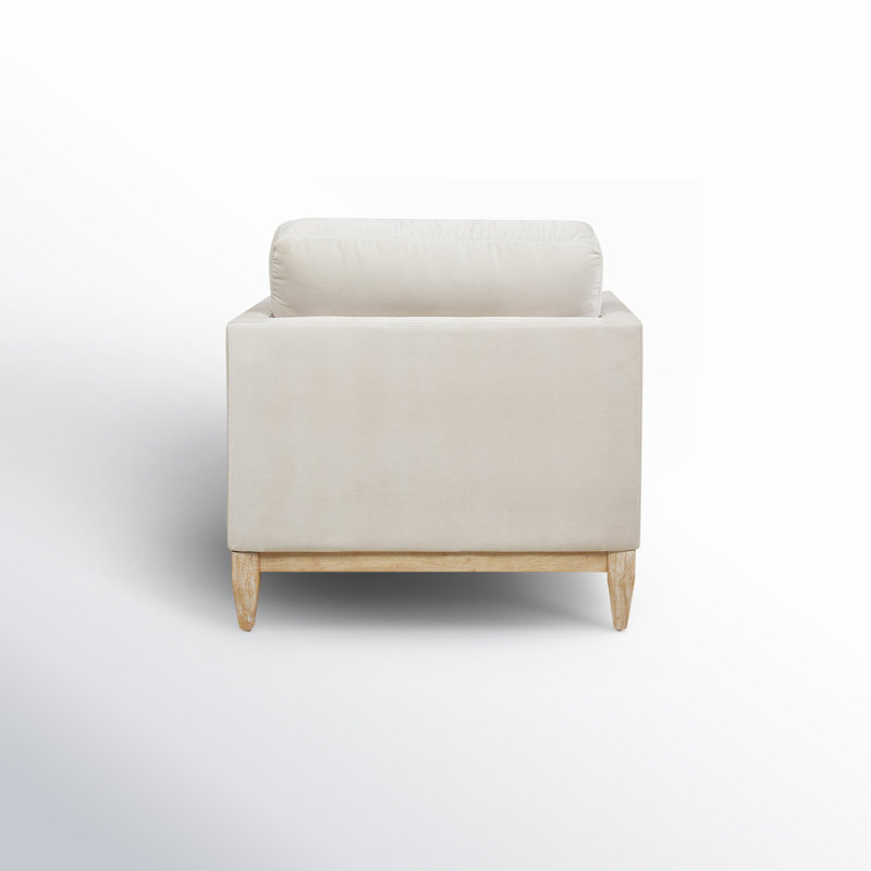 Pera Velvet Chaise Lounge, French Beige Velvet
